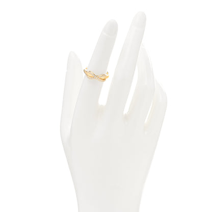 Tiffany 18K Yellow Gold Diamond Infinity Ring 50 5.5 2 of 4