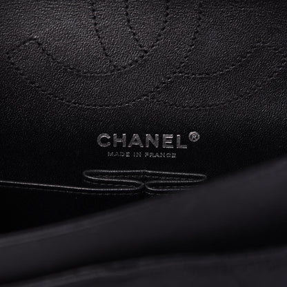 Chanel Sheepskin Chevron Quilted 2.55 Reissue 225 Double Flap So Black 9 of 12