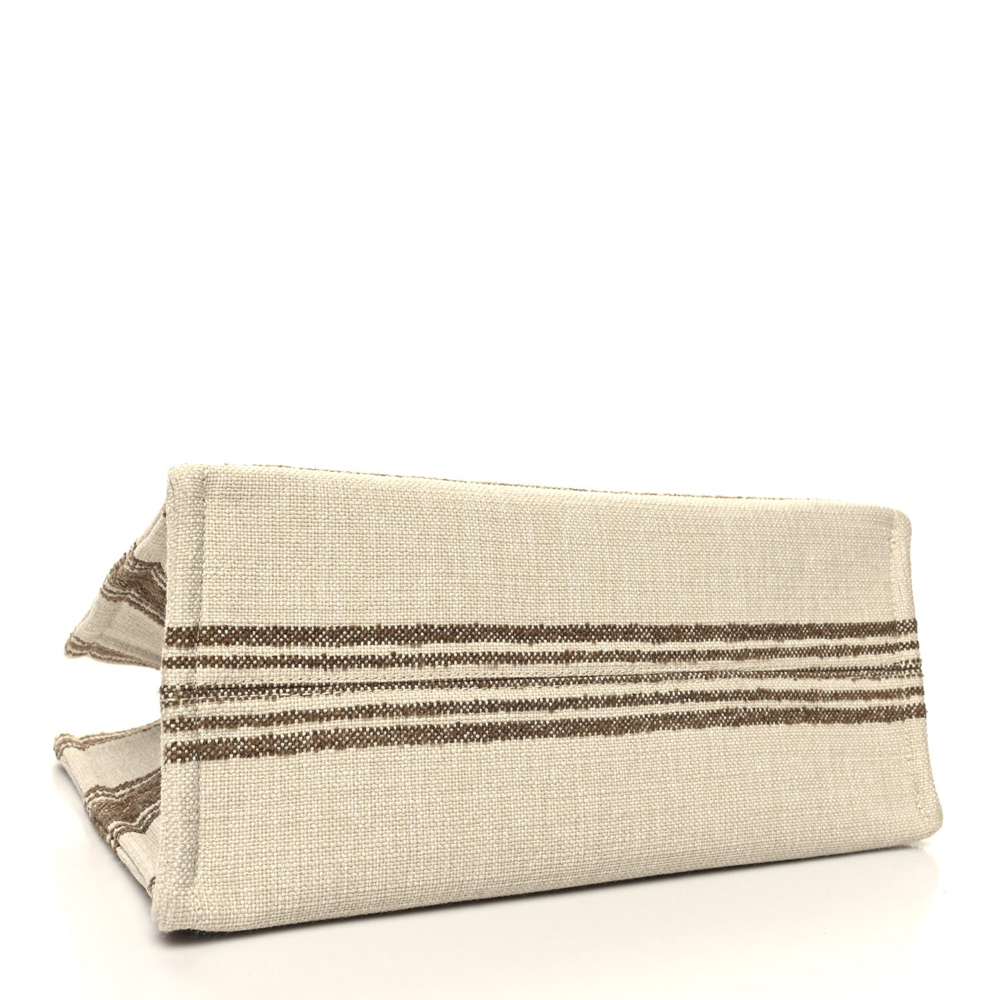 Jacquard Striped Large Cabas Thais Tobacco Tan
