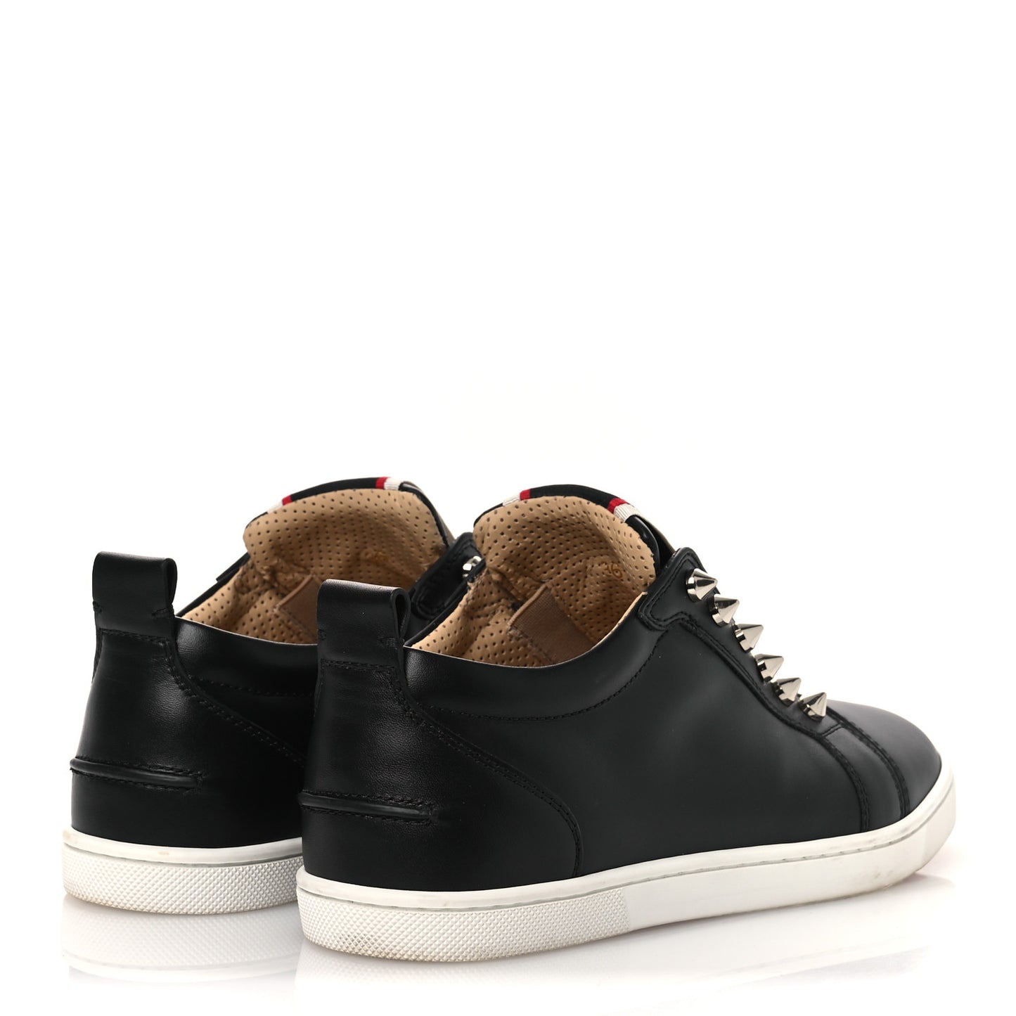 Calfskin Fique A Vontade Flat Sneakers 36 Black