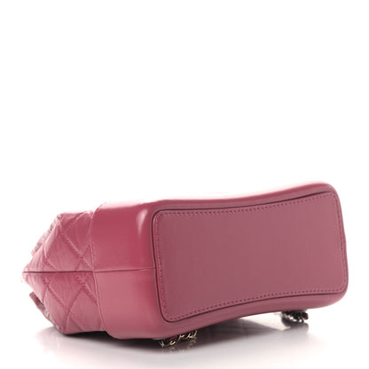 Chanel Aged Calfskin Quilted Small Gabrielle Backpack Dark Pink 3 of 10