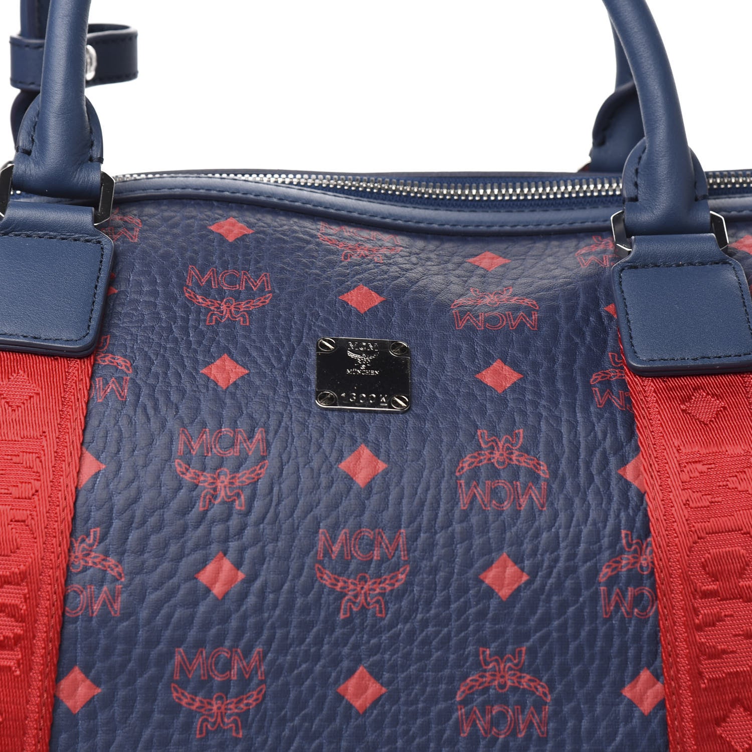 MCM Visetos Large Traveler Weekender Bag Deep Blue Sea 9 of 9