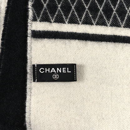 Chanel Wool Cashmere CC Throw Blanket Blanket White 3 of 3