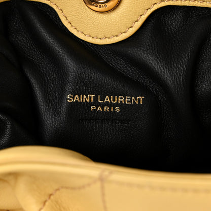 Saint Laurent Lambskin Matelasse Monogram Mini Jamie Shoulder Pouch Bag Soft Lemon 10 of 19