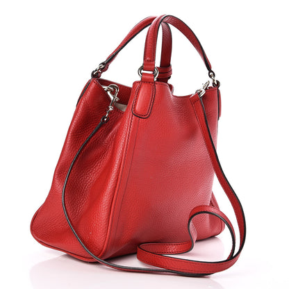 Gucci Pebbled Calfskin Small Soho Shoulder Bag Red 4 of 8