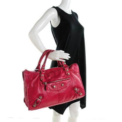 Balenciaga Agneau Giant 21 Silver Hardware Work Pourpre 2 of 9