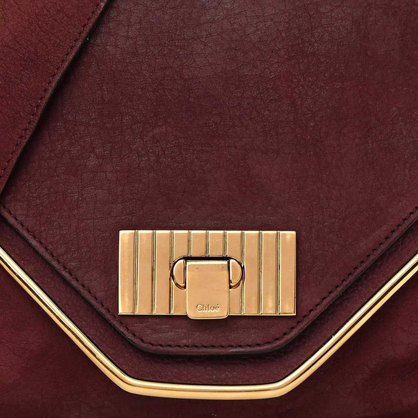 Nubuck Medium Sally Flap Bag Burgundy