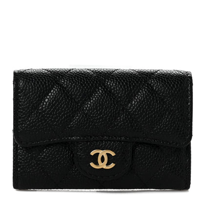 Chanel Caviar Quilted Flap Card Holder Black 1 of 8
