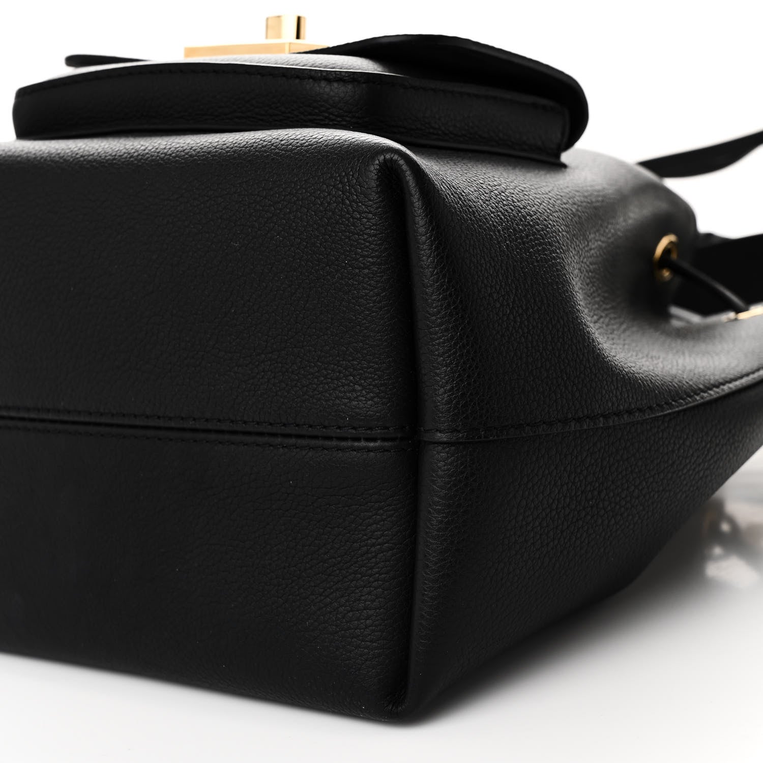 Louis Vuitton Calfskin Lockme Bucket MM Black 9 of 9