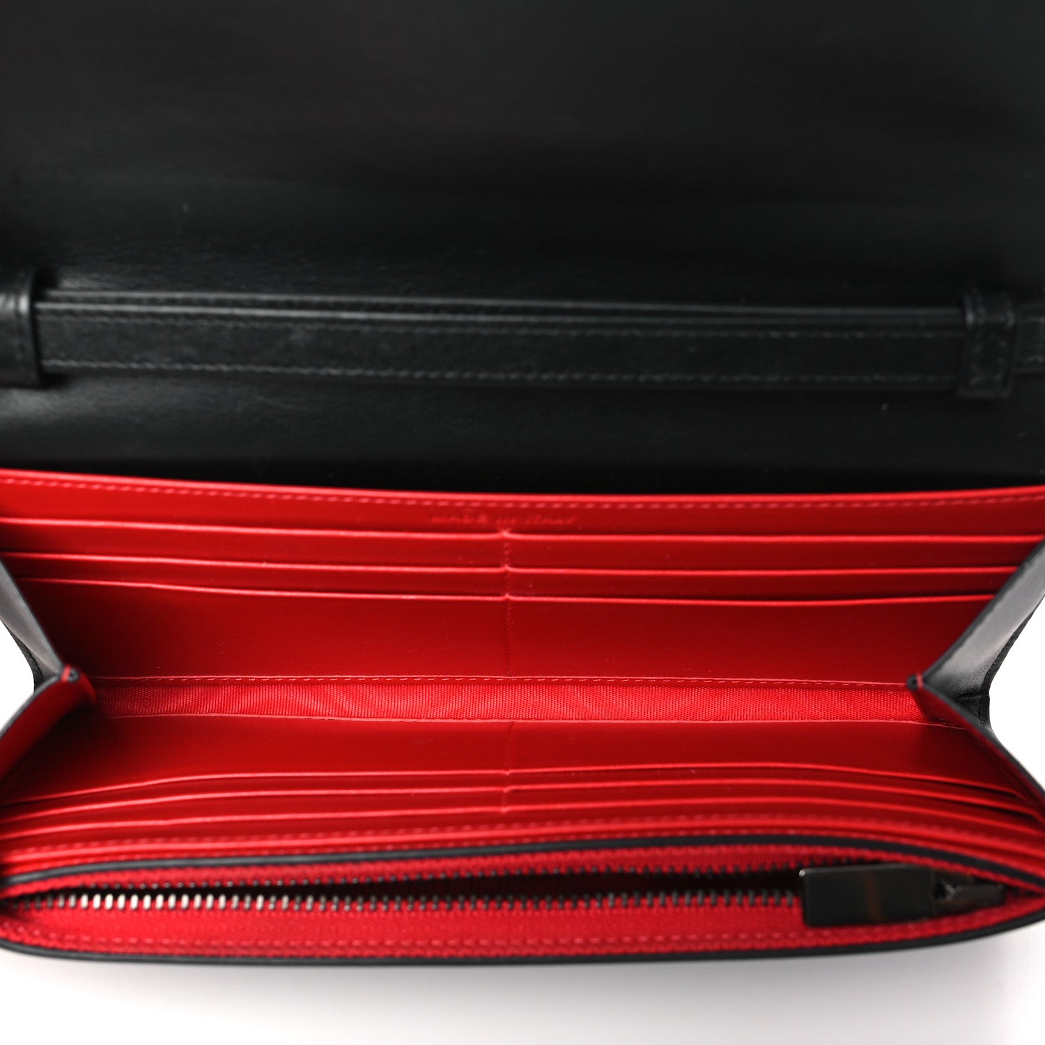 Christian Louboutin Calfskin Macaron Spiked Flap Wallet Black 5 of 8