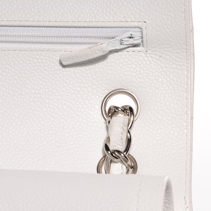 Chanel Caviar Jumbo Double Flap White 7 of 8