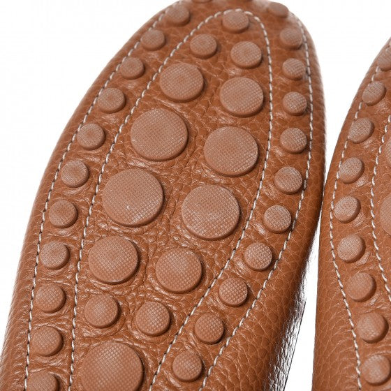 Louis Vuitton Grained Calfskin Close Up Flat Loafer 39 Brown 6 of 10