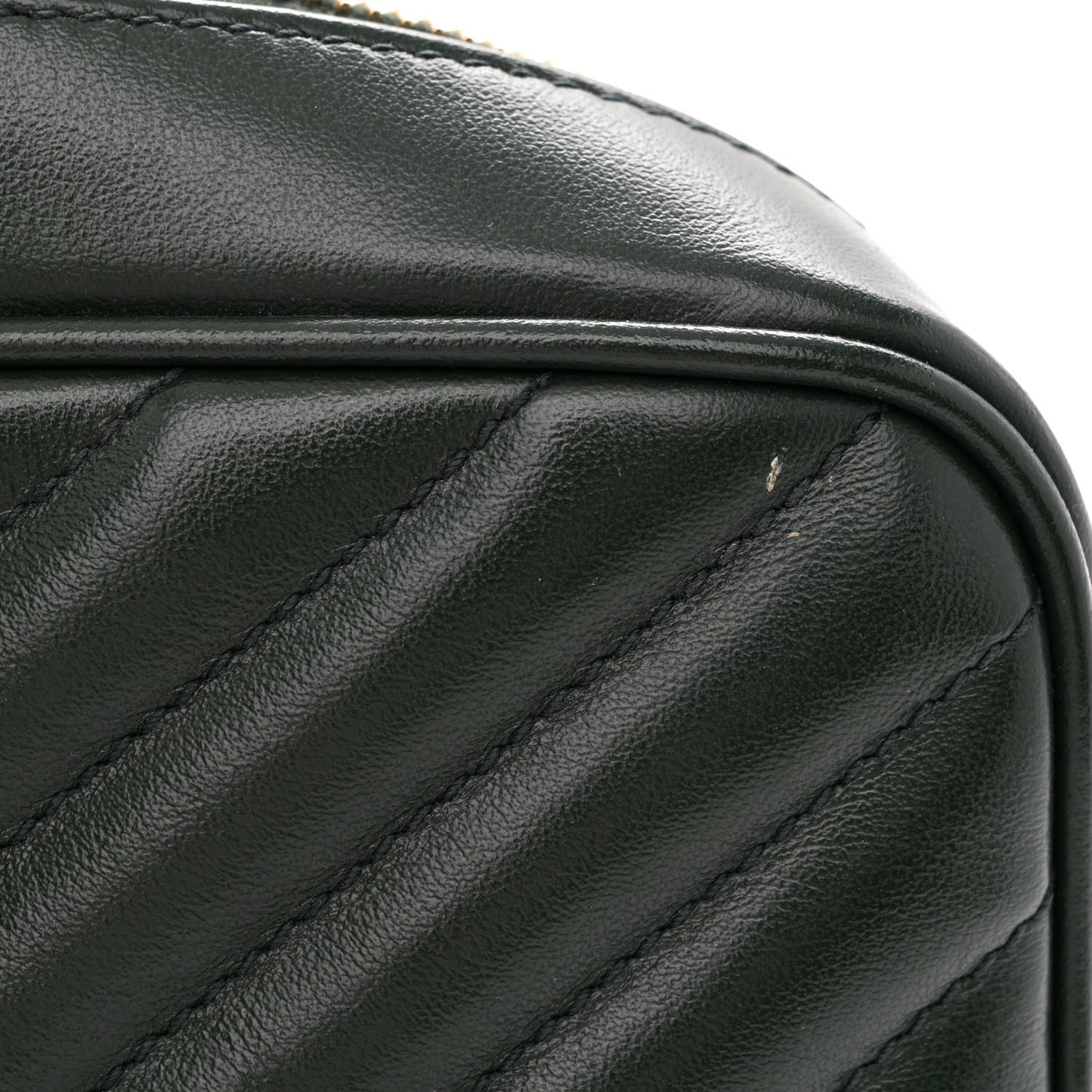Calfskin Matelasse Monogram Lou Camera Bag Military Green