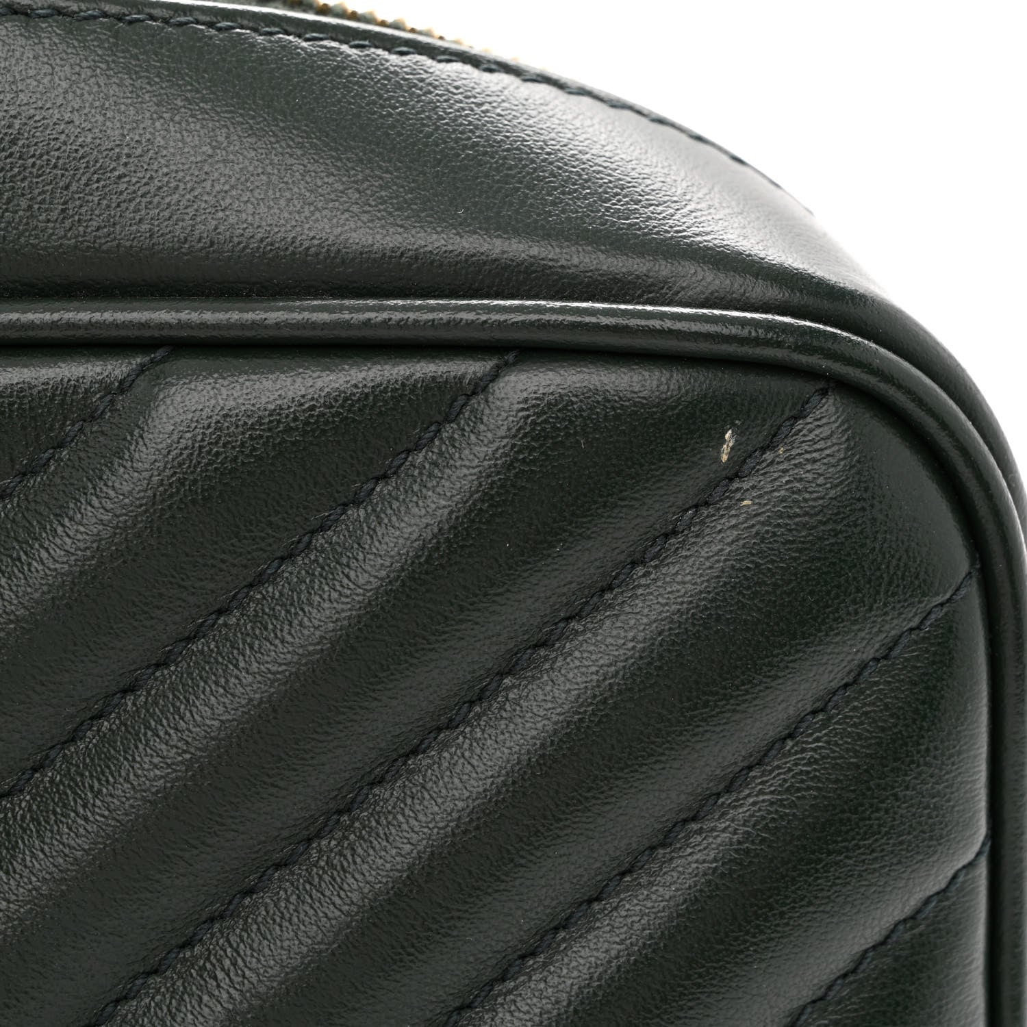 Saint Laurent Calfskin Matelasse Monogram Lou Camera Bag Military Green 12 of 12