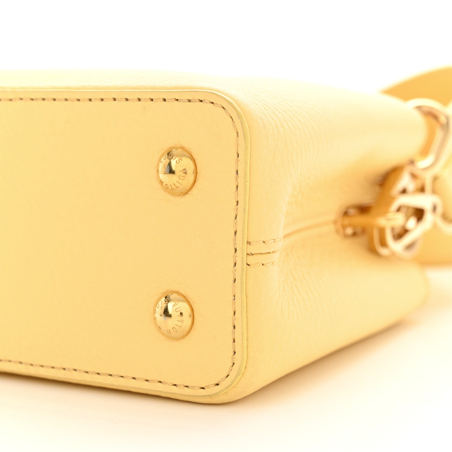 Louis Vuitton Taurillon Mini Capucines Jaune Plume 10 of 10