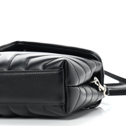 Saint Laurent Calfskin Y Quilted Monogram Toy Loulou Crossbody Bag Black 10 of 10