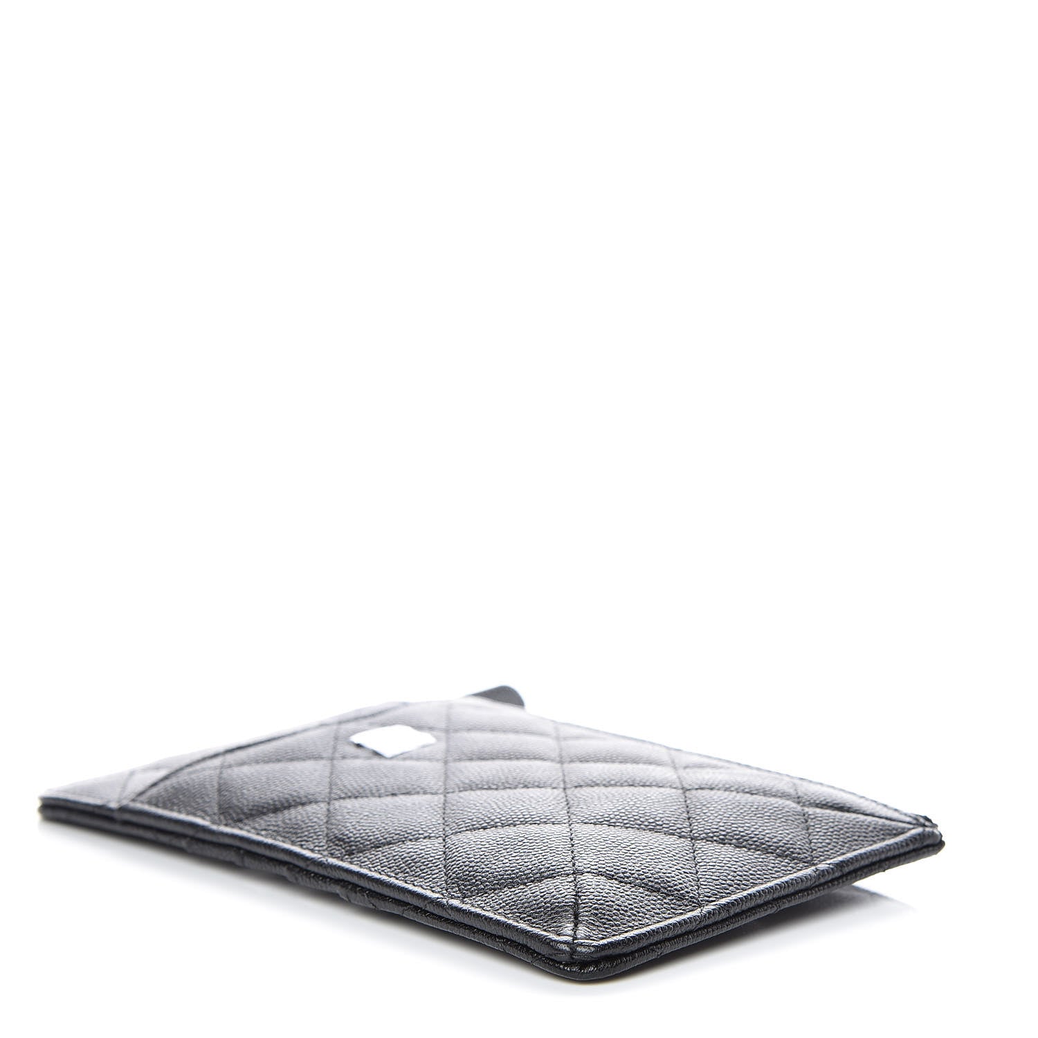 Chanel Caviar Quilted Classic Flat Wallet Pouch Black 4 of 8
