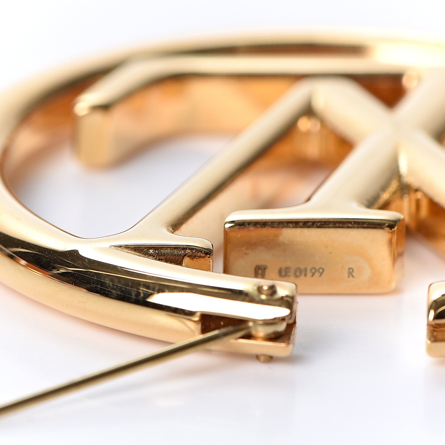 Louis Vuitton Metal Louise Hoop Earrings Gold 4 of 5