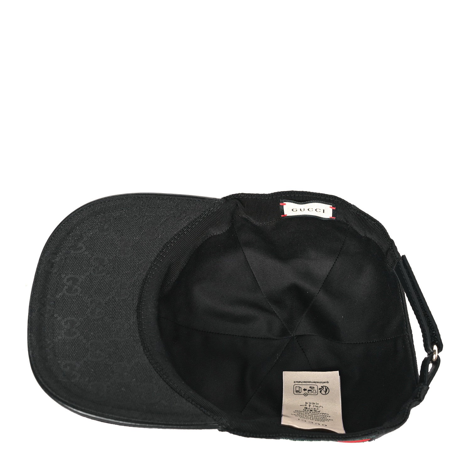 Gucci Monogram Web Baseball Hat XL Black 6 of 8