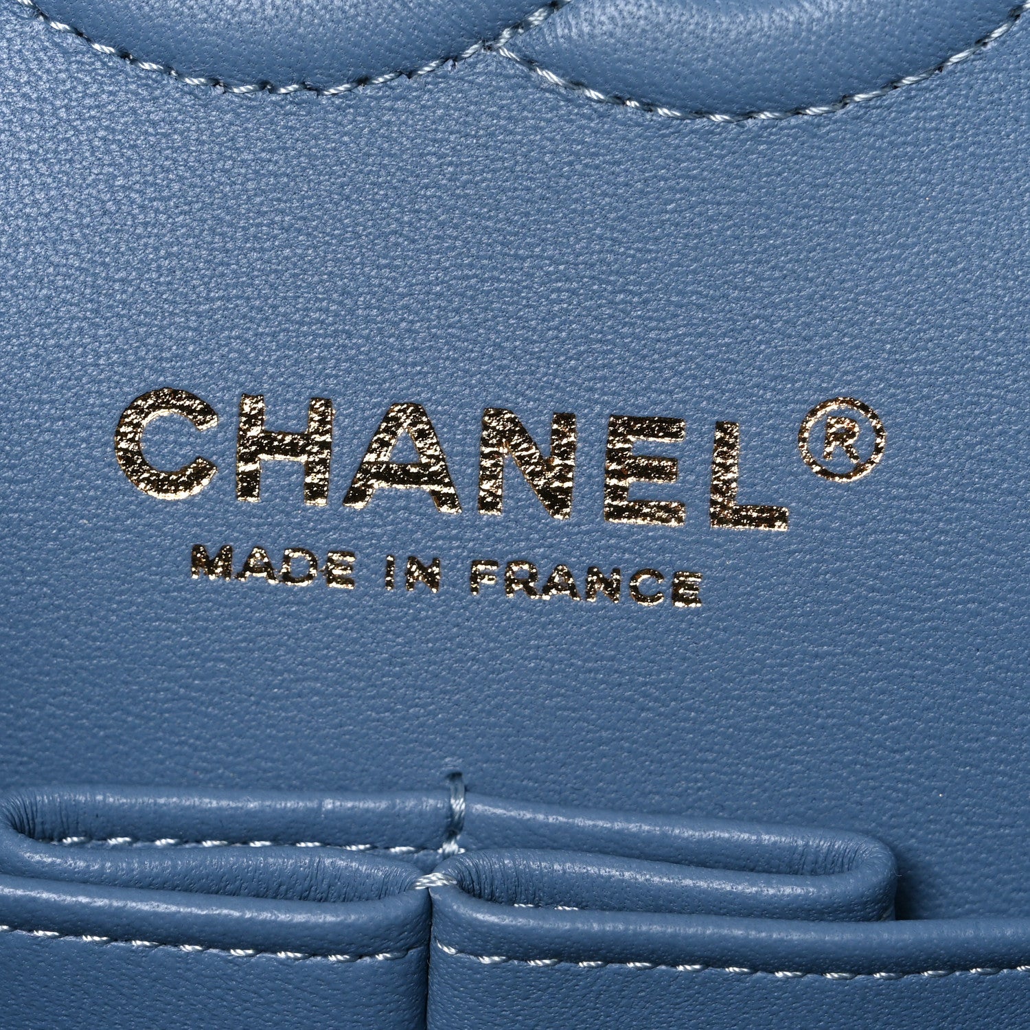 Chanel Printed Denim Quilted Small Double Flap Light Blue 5 of 10