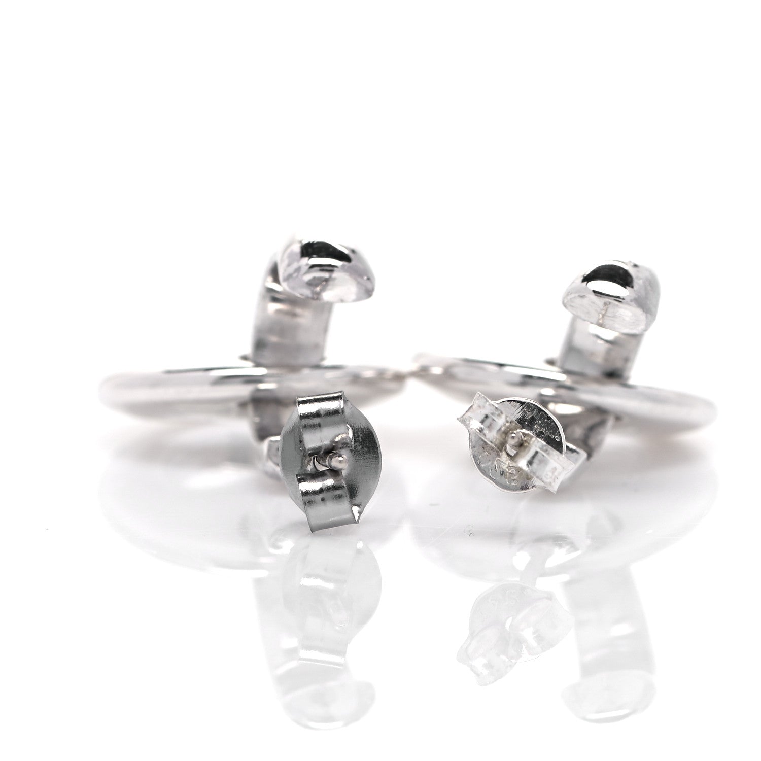 Tiffany Sterling Silver Heart Stencil Earrings 3 of 6