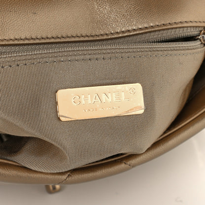 Chanel Metallic Goatskin Quilted Medium Chanel 19 Flap Gold 6 of 10