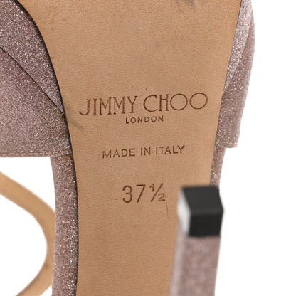 Jimmy Choo Glitter Lang Sandals 37.5 Ballet Pink 7 of 8