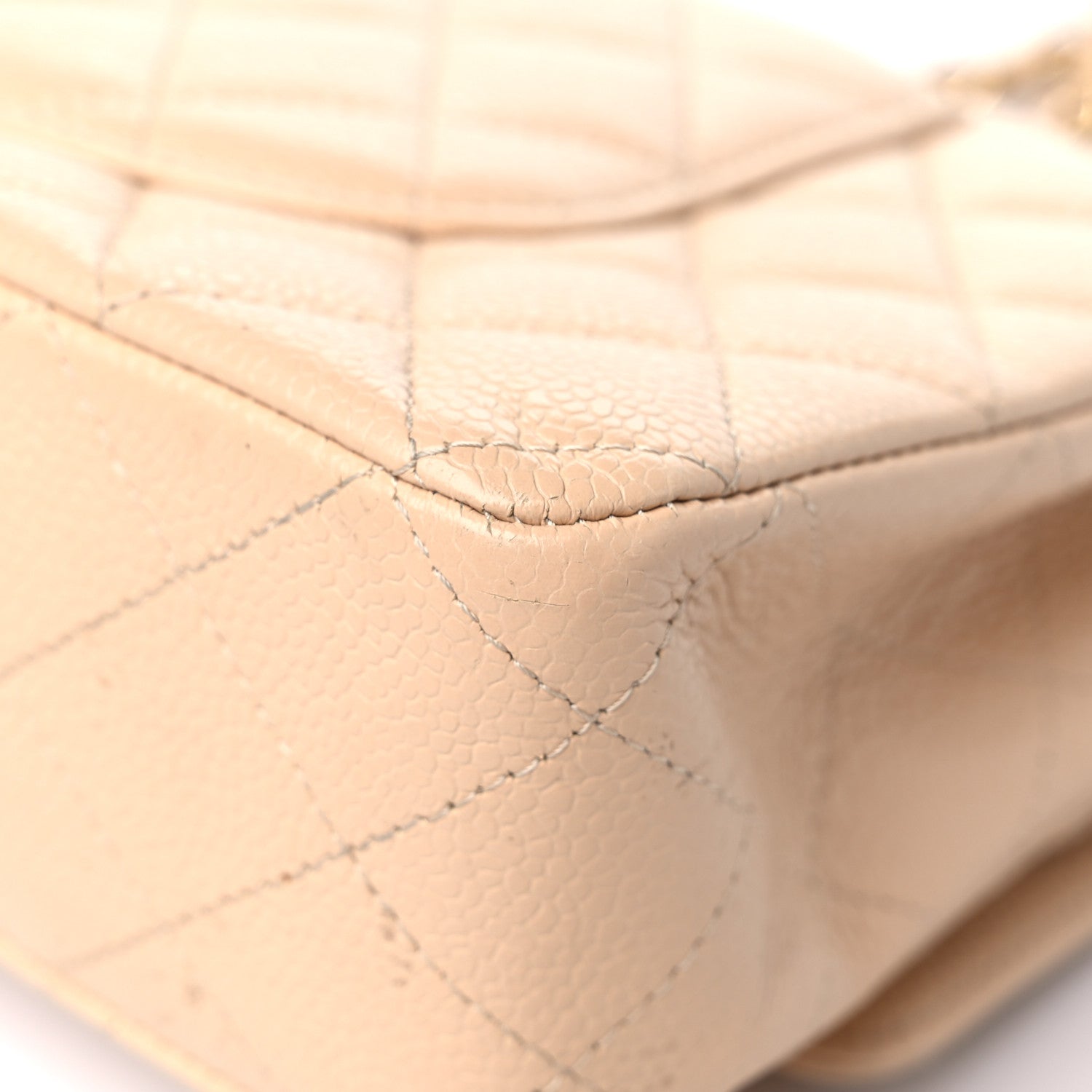Chanel Caviar Quilted Medium Double Flap Beige 11 of 22