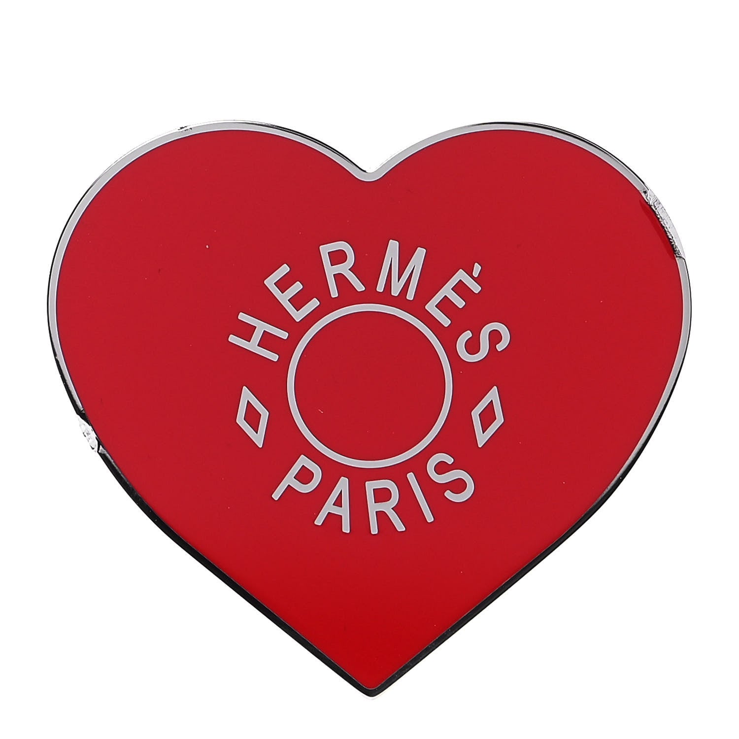 Hermes Palladium Coeur Scarf Ring Rouge 1 of 3