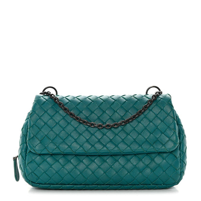 Bottega Veneta Nappa Intrecciato Small Chain Crossbody Teal 1 of 12