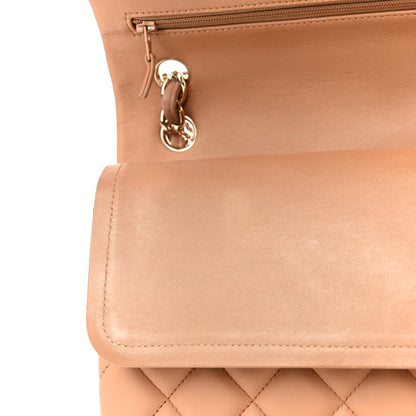 Chanel Lambskin Quilted Jumbo Double Flap Dark Beige 11 of 11