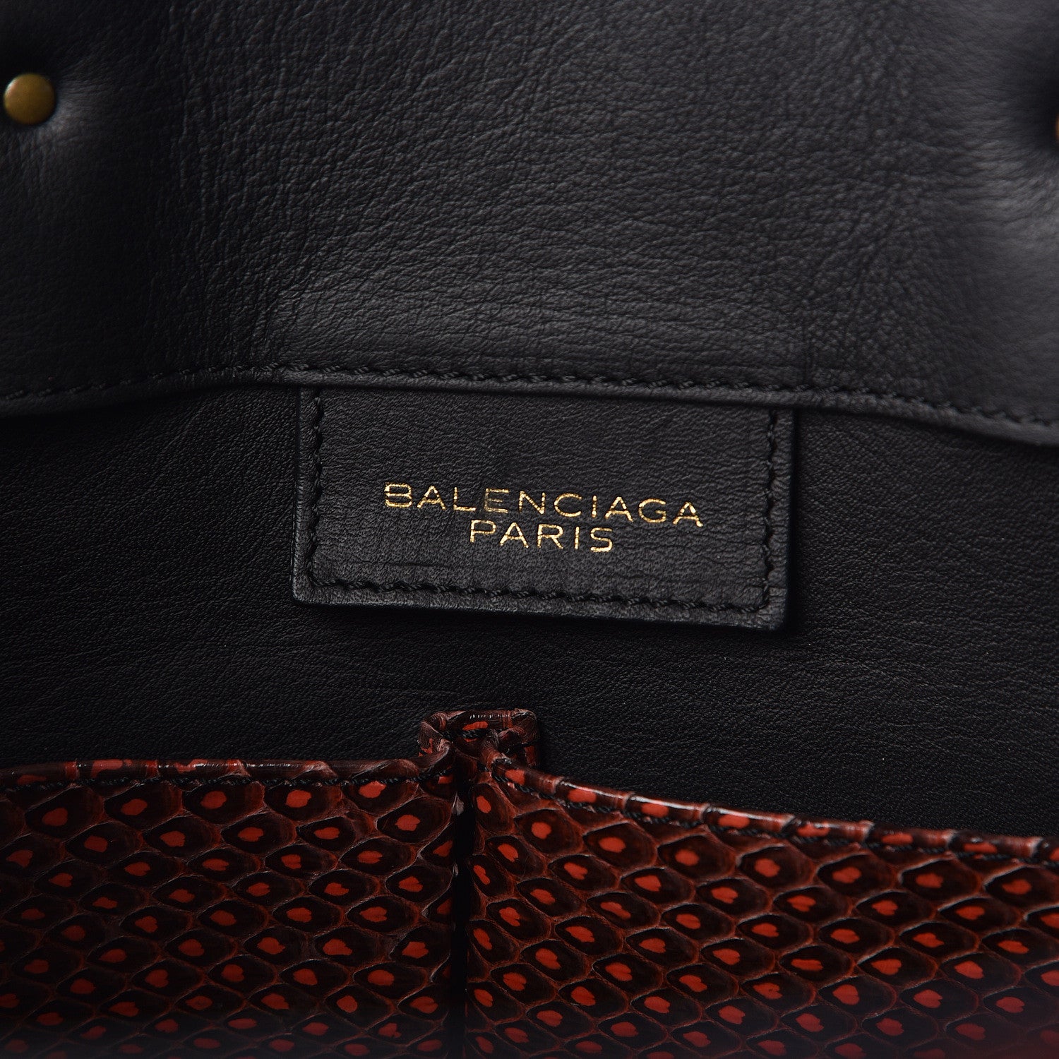 Balenciaga Elaphe Papier Ledger Tote Red 6 of 10