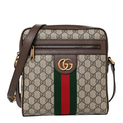 Gucci GG Supreme Monogram Web Small Ophidia Messenger Bag Brown 1 of 11