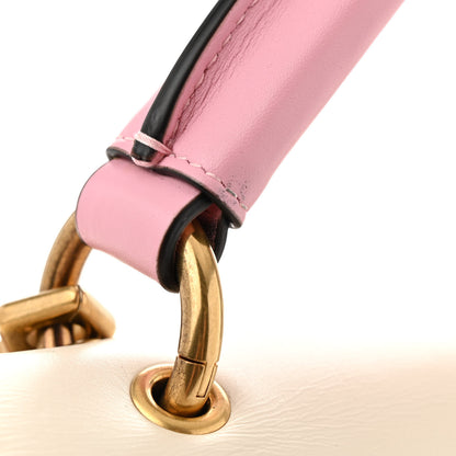Gucci Calfskin Sylvie Web Small Queen Margaret Top Handle Bag Blue Agata Hibiscus Red Mystic White Sugar Pink 12 of 16