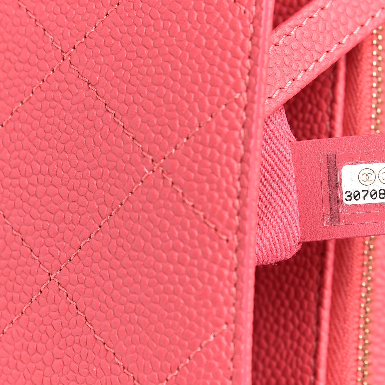 Chanel Caviar Diamond Stitched Small Top Handle Flap Pink 7 of 10