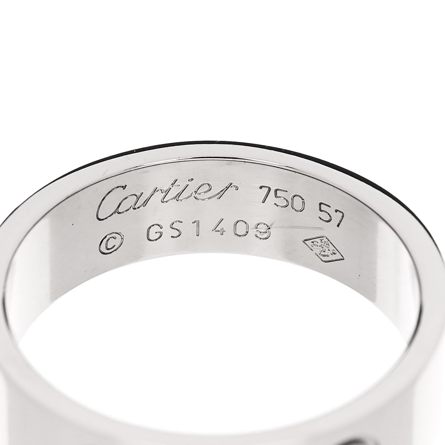 Cartier 18K White Gold 5.5mm LOVE Ring 57 8 4 of 4