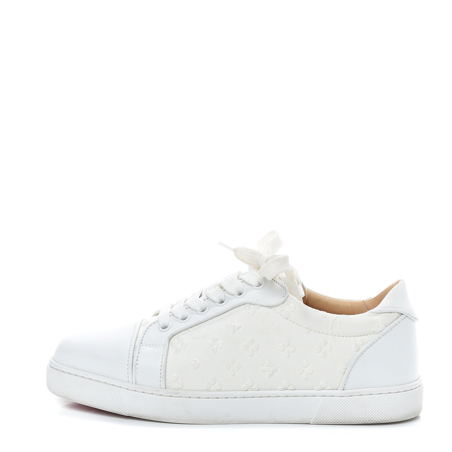 Christian Louboutin Calfskin Womens Rantulow Orlato Flat Sneakers 37 Latte 1 of 15