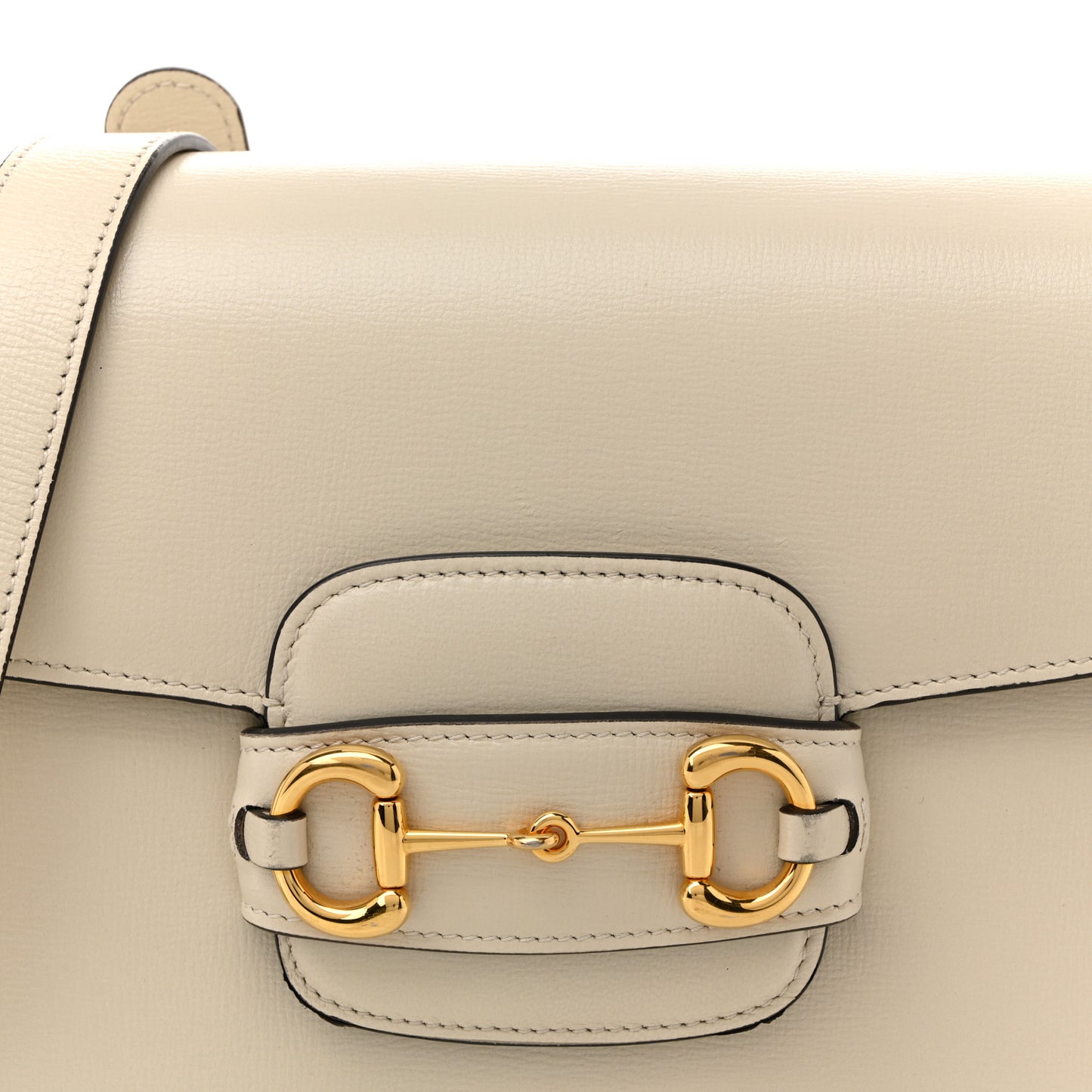 Azalea Calfskin Horsebit 1955 Shoulder Bag Mystic White