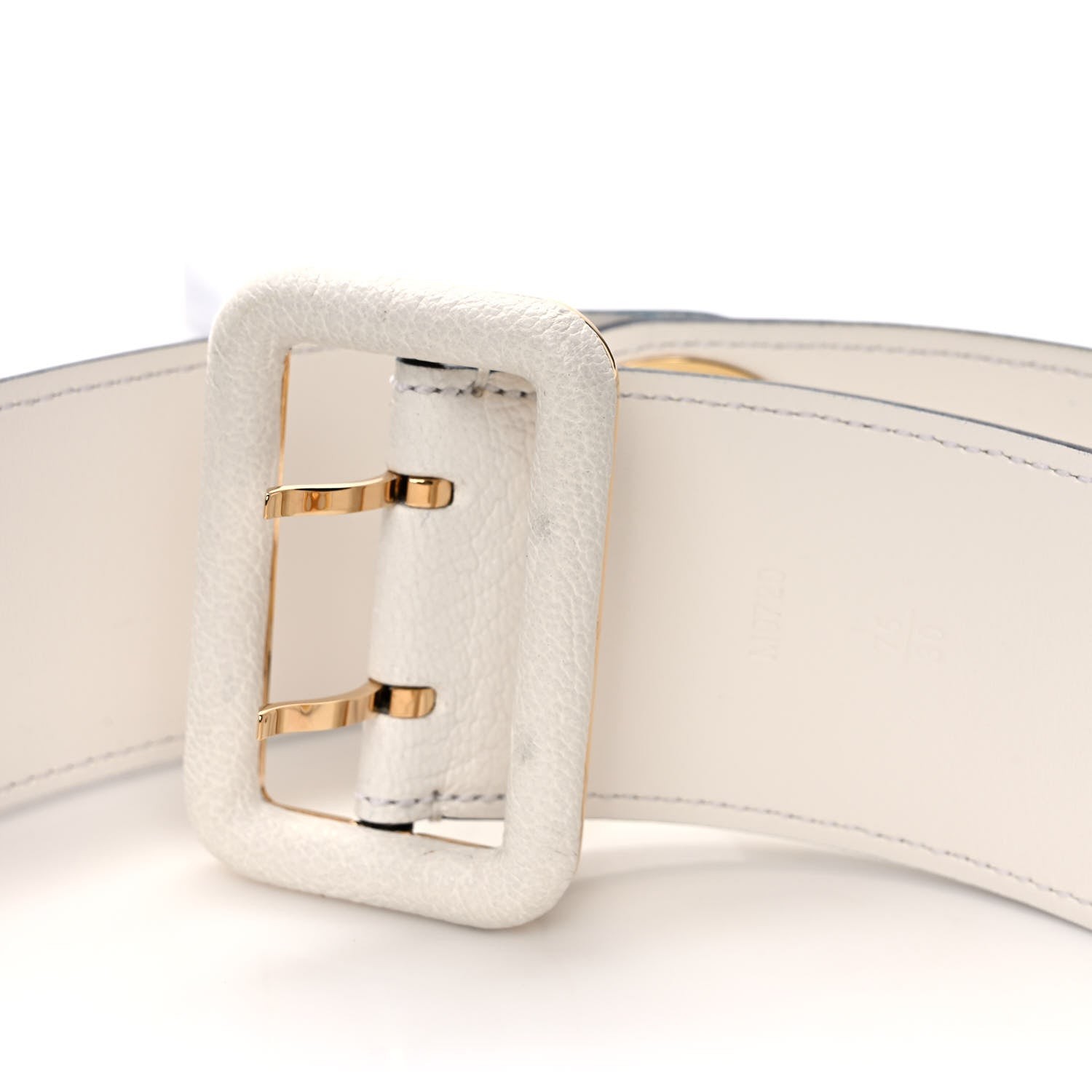 Louis Vuitton Taurillon Sun Tulle Charade Belt 75 30 White 4 of 4