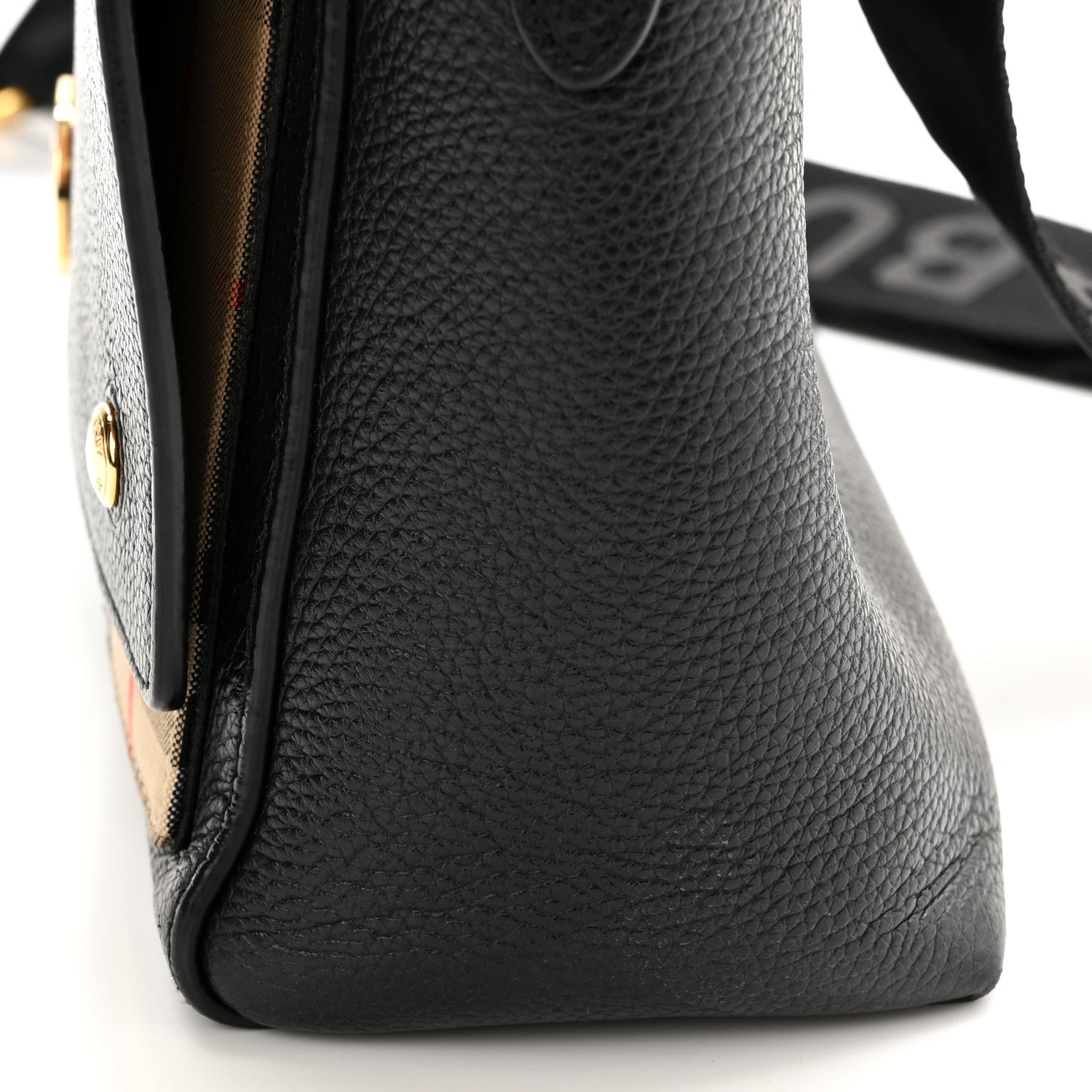 Burberry Grainy Calfskin Vintage Check Note Crossbody Bag Black 15 of 15