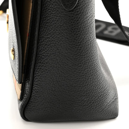 Burberry Grainy Calfskin Vintage Check Note Crossbody Bag Black 15 of 15