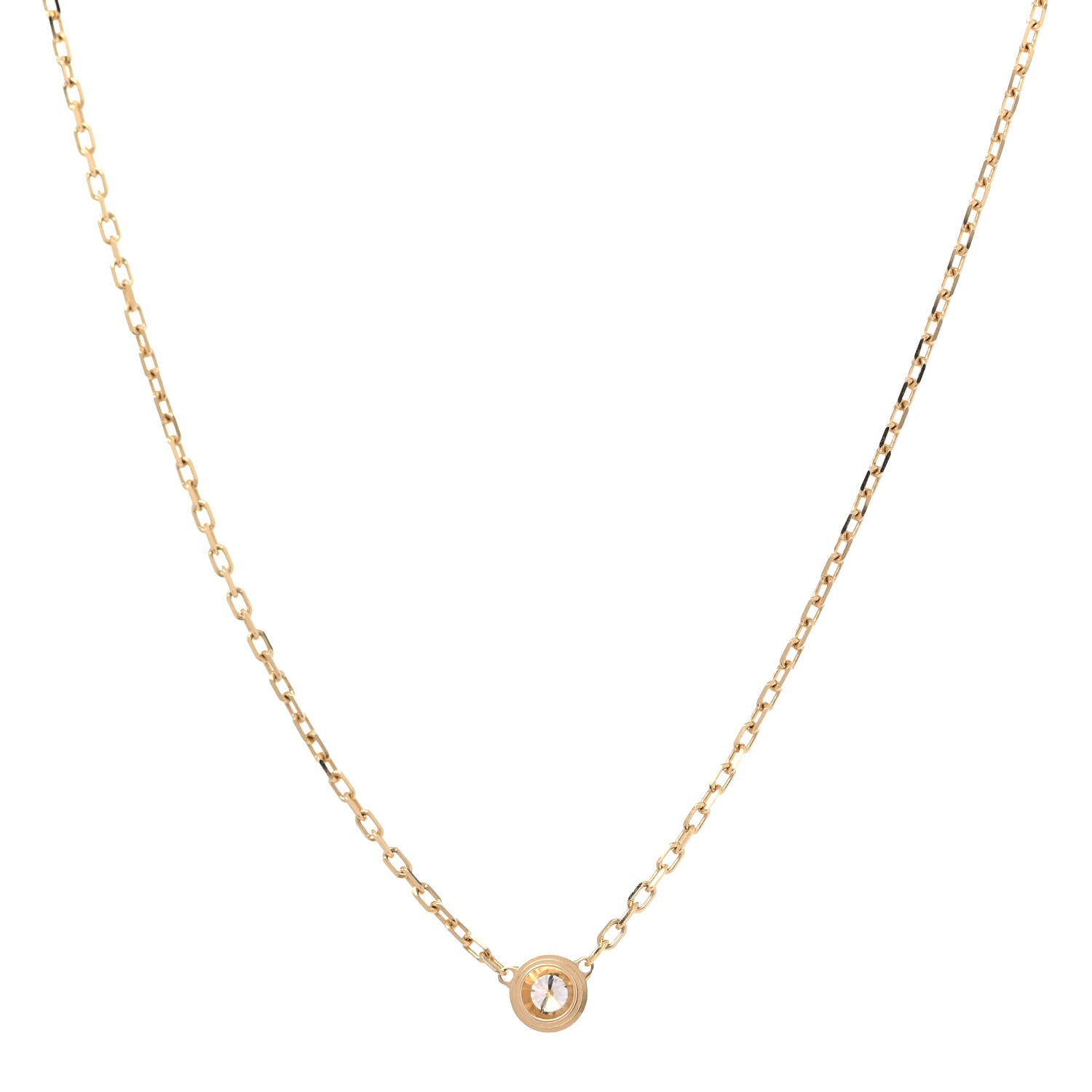 Cartier 18K Yellow Gold Diamond SM D'Amour Pendant Necklace 3 of 5