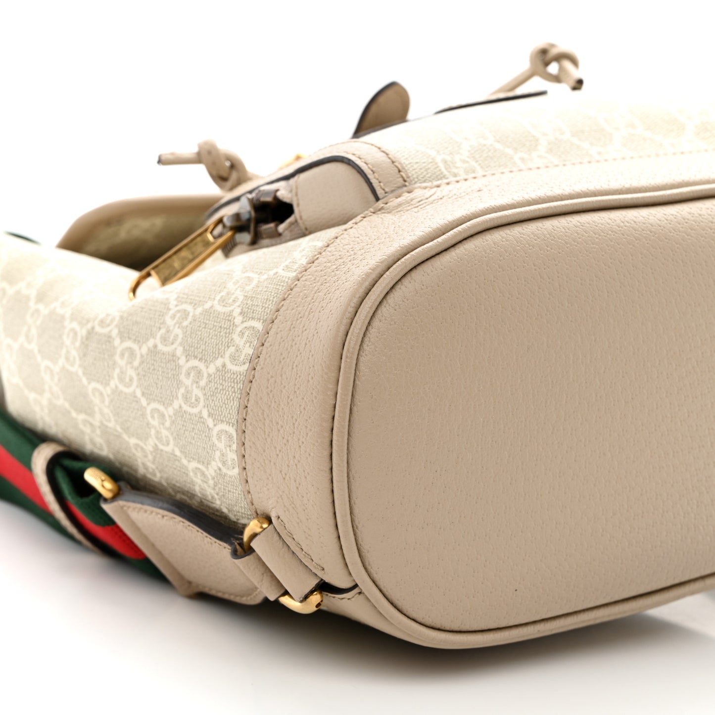 GG Supreme Monogram Azalea Calfskin Retro Interlocking G Buckle Backpack Beige Mystic White
