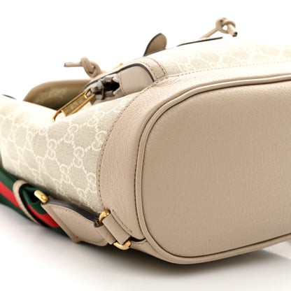 Gucci GG Supreme Monogram Azalea Calfskin Retro Interlocking G Buckle Backpack Beige Mystic White 9 of 10