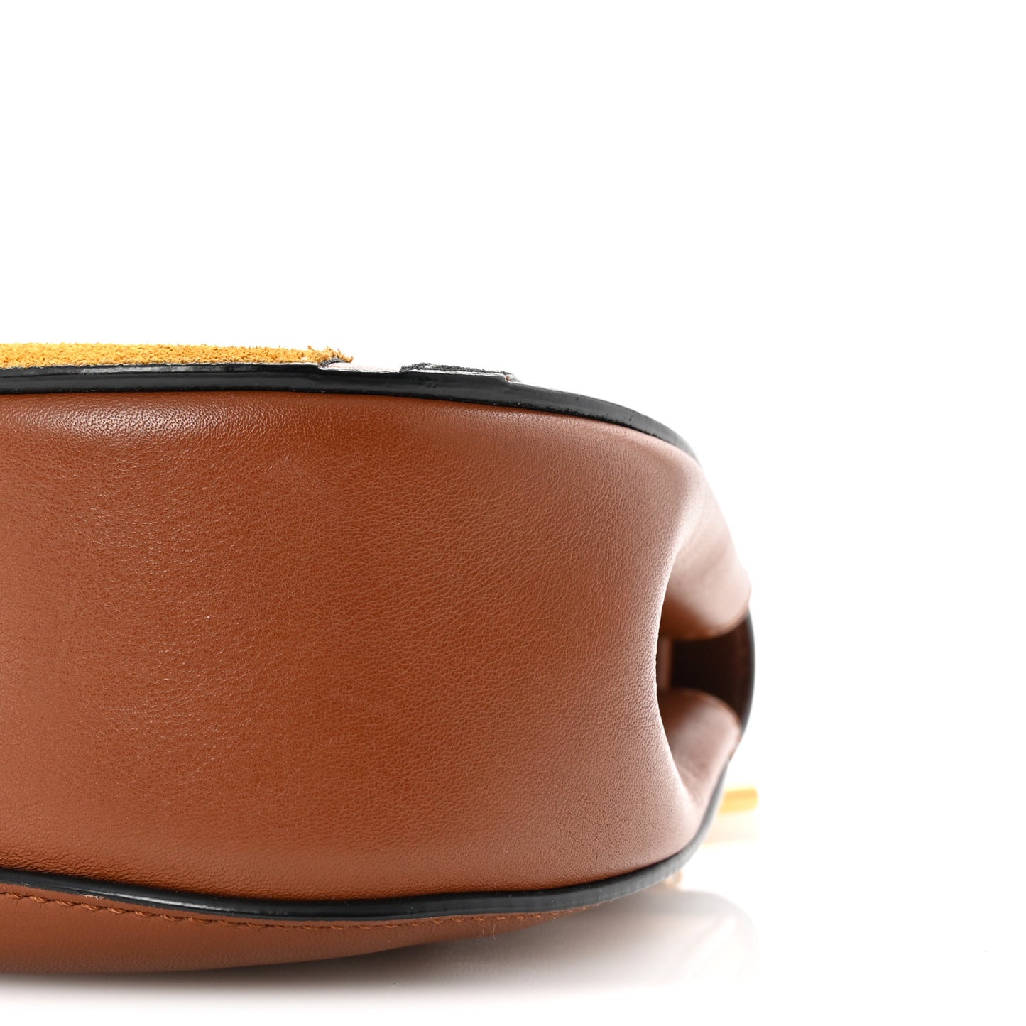Suede Calfskin Patchwork Mini Drew Shoulder Bag Tobacco