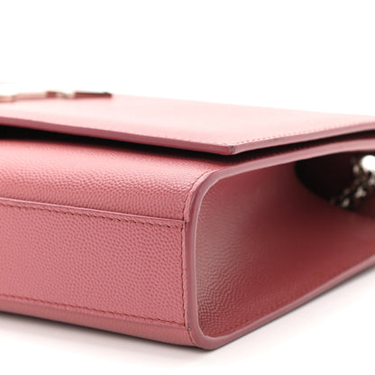 Saint Laurent Grain De Poudre Medium Classic Monogram Kate Satchel Mystic Rose 11 of 11