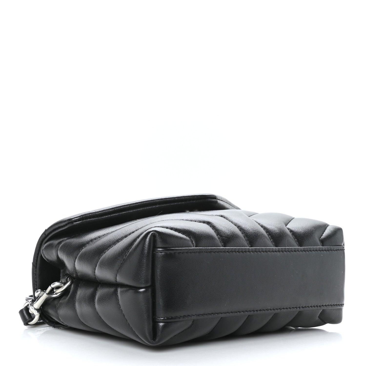 Saint Laurent Calfskin Y Quilted Monogram Toy Loulou Crossbody Bag Black 4 of 8