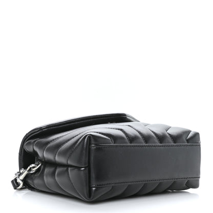 Saint Laurent Calfskin Y Quilted Monogram Toy Loulou Crossbody Bag Black 4 of 8