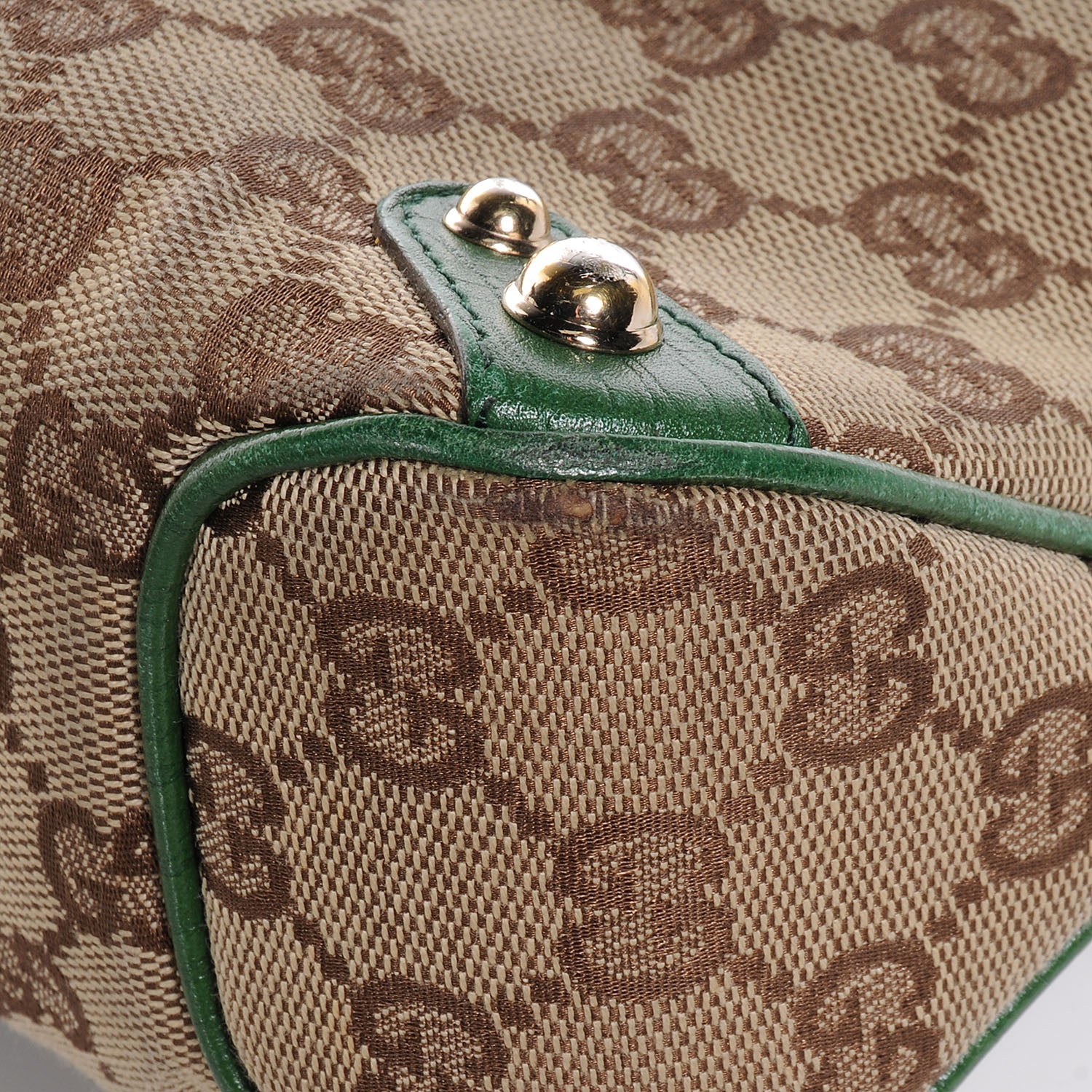 Gucci Monogram Horsebit Web Flap Bag Green 8 of 9