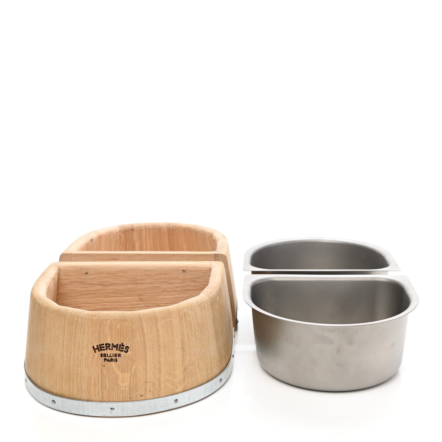 Oak Wood Large Chaine d'Ancre Dog Bowl Naturel